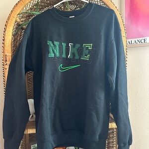 Hand stitched nike crewneck